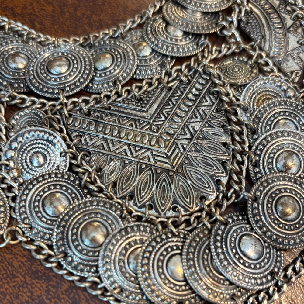 Silver Statement Necklace - image 2